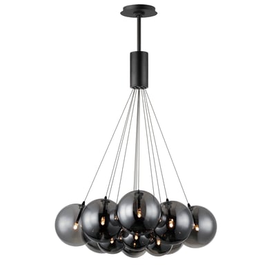 ET2 Burst Multi-Light Pendant in Black, featuring Steel and Glass construction, perfect for modern home decor.