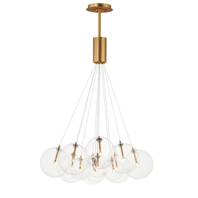 ET2 Burst Multi-Light Pendant in Gold, featuring Steel and Glass materials for a modern lighting solution.