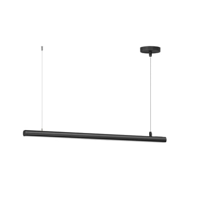 ET2 Continuum Linear Pendant in Black, featuring sleek acrylic and aluminum design for modern lighting solutions.