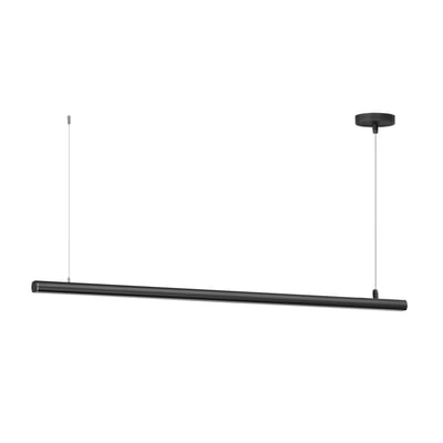 ET2 Continuum Linear Pendant in Black finish, featuring sleek Acrylic and Aluminum design for modern lighting elegance.