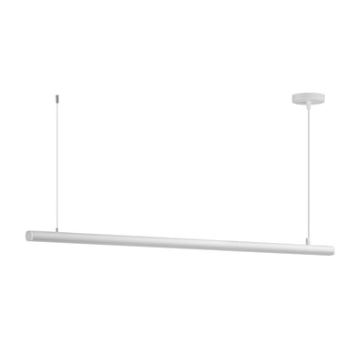 ET2 Continuum Linear Pendant in White, featuring sleek acrylic and aluminum design for modern lighting solutions.