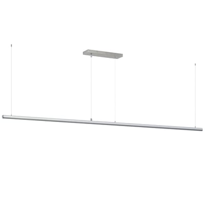 ET2 Continuum Linear Pendant in Satin Aluminum with Acrylic and Aluminum materials, perfect for modern lighting decor.