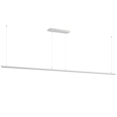 ET2 Continuum Linear Pendant in White finish, featuring sleek acrylic and aluminum design for modern lighting solutions.