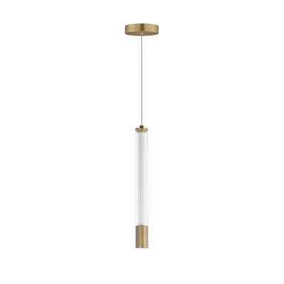 ET2 Cortex Pendant in Natural Aged Brass, featuring a modern design with steel, aluminum, and glass materials.