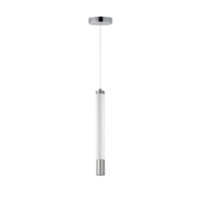 ET2 Cortex Pendant in Polished Chrome, featuring a sleek design with steel, aluminum, and glass materials for modern elegance.