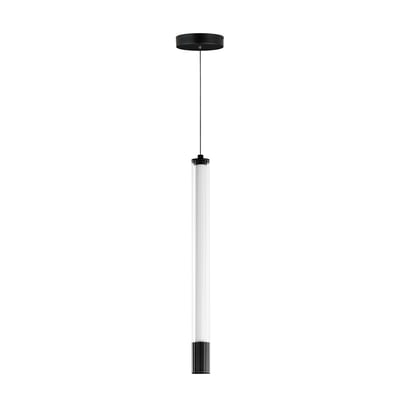ET2 Cortex Pendant in Black finish, featuring steel, aluminum, and glass materials for modern lighting elegance.