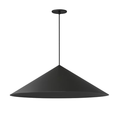 ET2 Pitch Pendant in Black finish, featuring a sleek, modern design with an Aluminum body, elegantly suspended from a ceiling fixture.