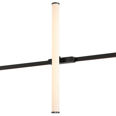 ET2 Continuum Track Light Tube in Black Aluminum, sleek design for modern lighting solutions.