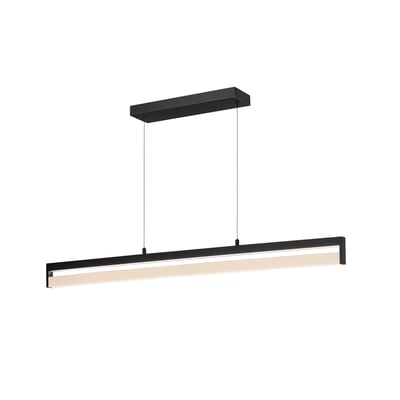 ET2 Crossbar Pendant in Black Aluminum, modern lighting fixture enhancing contemporary home decor.