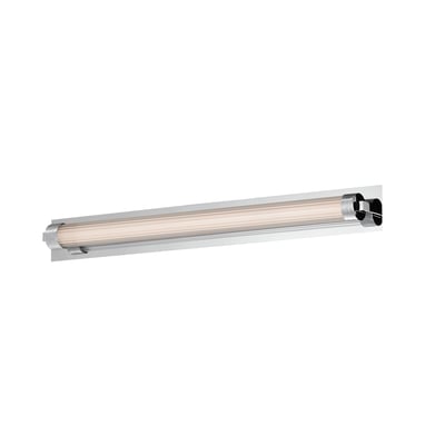 ET2 Doric Wall Sconce in Polished Chrome finish, featuring a sleek, modern design with a steel frame and a cylindrical light fixture.