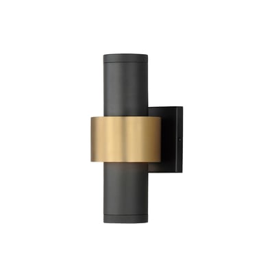 ET2 Reveal Wall Mount in black with gold finish, featuring a sleek, modern design with steel construction, perfect for stylish and functional lighting.