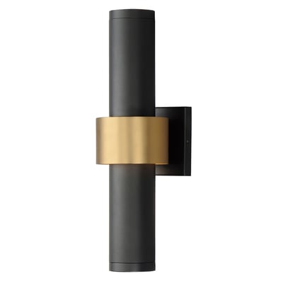 ET2 Reveal Wall Mount in black with gold finish, made of steel, elegantly designed for modern interiors, showcasing a sleek and stylish aesthetic.