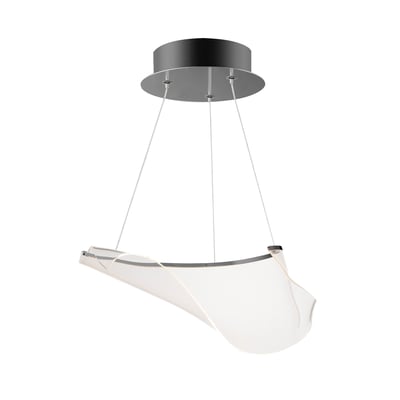 ET2 Rinkle Modular Pendant in Brushed Gunmetal finish, featuring a sleek, modern design with adjustable steel rings for customizable lighting arrangements.