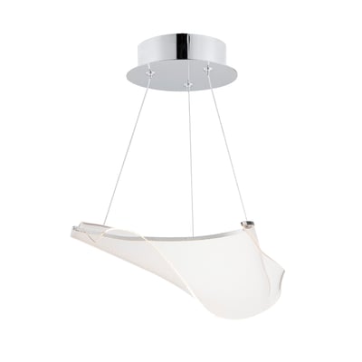 ET2 Rinkle Modular Pendant in Polished Chrome finish, featuring a sleek steel frame with adjustable hanging height and modern design elements.