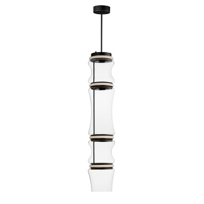 ET2 Syndicate Pendant in Black finish with an Aluminum frame, featuring a modern design with a sleek, minimalist appearance.