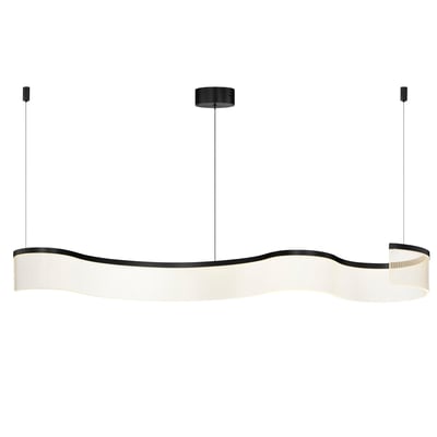 ET2 Sonata 59" LED Pendant: Sleek, modern design with a polished chrome finish, featuring a linear arrangement of LED lights for elegant illumination.