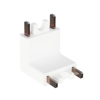 ET2 Continuum Track Wall to Ceiling Connector in White PC finish for seamless lighting integration.