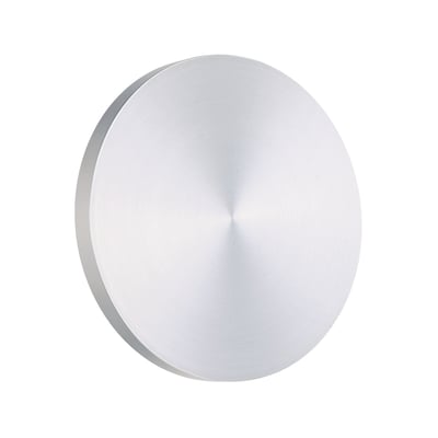 ET2 Alumilux Dish Outdoor Wall Sconce in Satin Aluminum, durable aluminum design for stylish outdoor lighting.