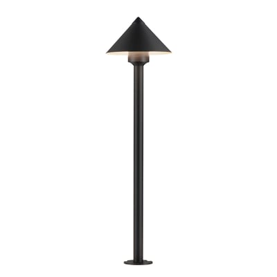 ET2 Alumilux Landscape Cone Path Light in Black Aluminum, perfect for enhancing outdoor spaces with stylish illumination.