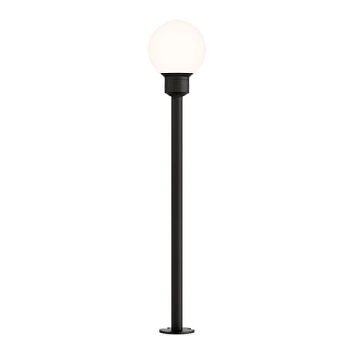 ET2 Alumilux Landscape Globe Path Light in Black Aluminum for elegant outdoor illumination.