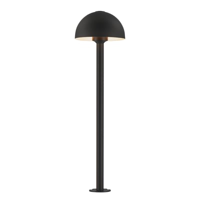 ET2 Alumilux Landscape Dome Path Light in Black, featuring durable aluminum construction for stylish outdoor illumination.