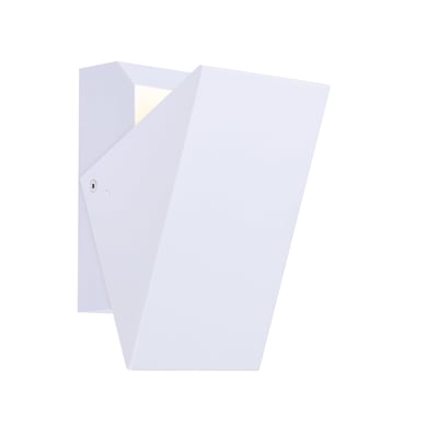 ET2 Alumilux Tilt 120V-277V Outdoor Wall Sconce in White, featuring durable aluminum and glass construction for stylish lighting.