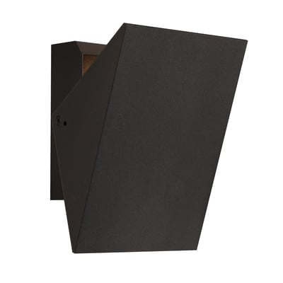 ET2 Alumilux Tilt 120V-277V Outdoor Wall Sconce in Black, featuring durable aluminum and glass construction for stylish outdoor lighting.