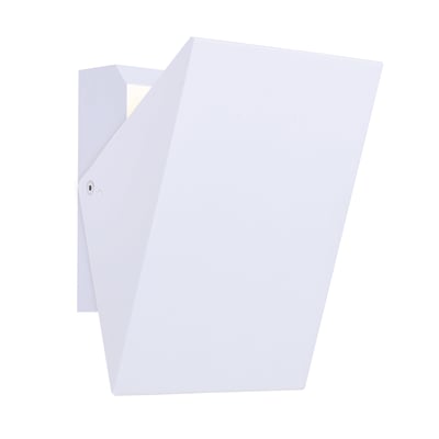 ET2 Alumilux Tilt 120V-277V Outdoor Wall Sconce in White, featuring durable aluminum and glass materials for stylish outdoor lighting.