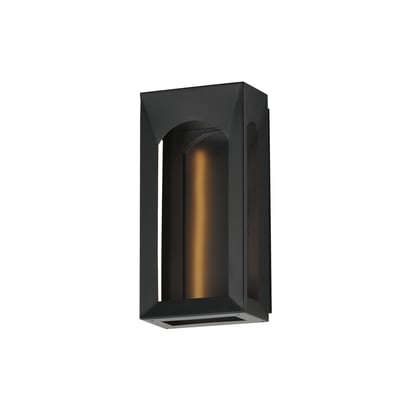 ET2 Brasilia Outdoor Wall Sconce in Black, featuring durable stainless steel for stylish outdoor lighting.