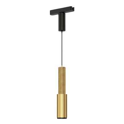 ET2 Continuum Track Handler Pendant in Natural Aged Brass, crafted from durable aluminum for stylish lighting solutions.