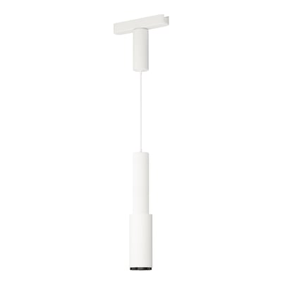 ET2 Continuum Track Handler Pendant in White Aluminum, modern lighting fixture for stylish home decor.