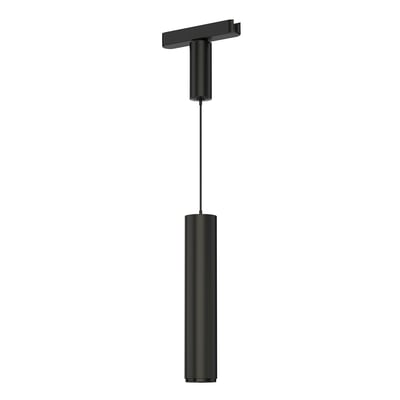 ET2 Continuum Track Tube Pendant in Black Aluminum, modern lighting fixture for stylish home decor.