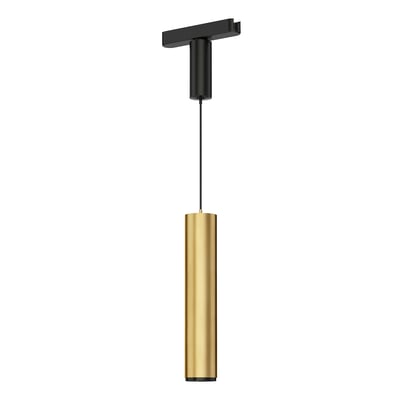 ET2 Continuum Track Tube Pendant in Natural Aged Brass, crafted from durable aluminum for modern lighting solutions.