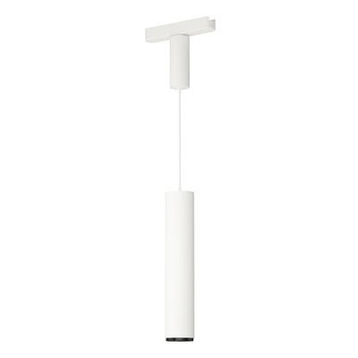 ET2 Continuum Track Tube Pendant in White Aluminum, modern lighting fixture for stylish home decor.