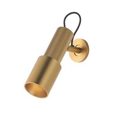 ET2 Handler Wall Sconce in Natural Aged Brass finish, featuring a sleek Aluminium and PMMA design with a modern aesthetic.