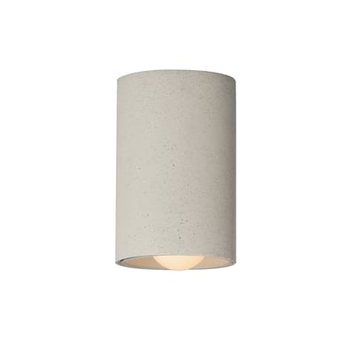ET2 Pilar Outdoor Flush Mount in Sandstone finish, featuring a sleek, modern design with a concrete and steel construction.