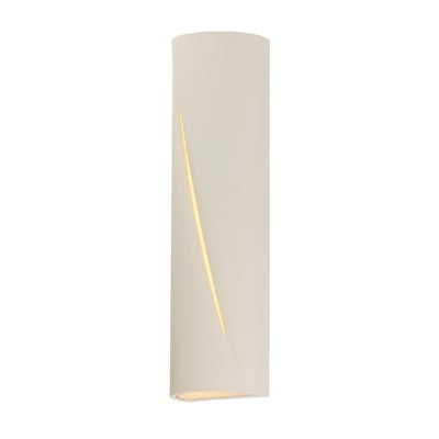 ET2 Puff Outdoor Wall Sconce in Chaulk White finish, featuring a sleek, modern design with a durable Concrete, SS, and Glass construction.