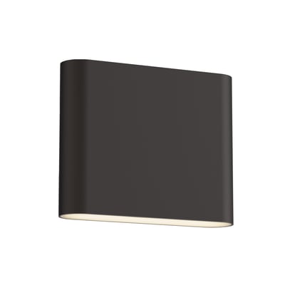 ET2 Spartan Wall Sconce in Architectural Bronze finish, crafted from Aluminum, mounted on a wall, emitting a warm glow.