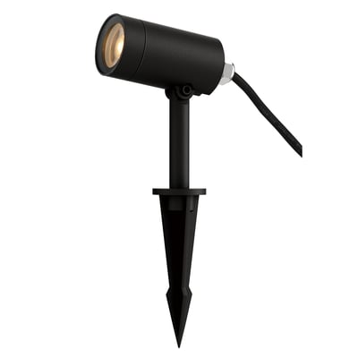 ET2 Alumilux Landscape Path Light in Black, featuring durable aluminum and glass for stylish outdoor illumination.