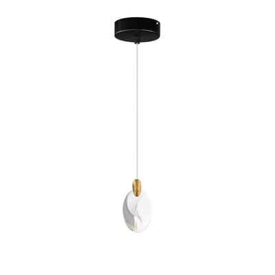 ET2 Pebble Pendant in Steel finish, featuring a sleek, modern design with a smooth, rounded shape and a polished surface for contemporary elegance.