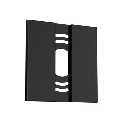 ET2 Continuum Track Cover Plate ETMSC02 in Black, durable metal finish for modern lighting solutions.