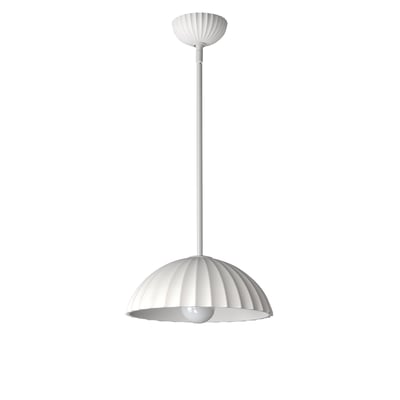 ET2 Basilica Pendant in Chalk White finish, made of steel and concrete, adding modern elegance to any space.