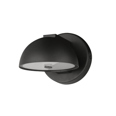 ET2 Cauldron Outdoor Wall Sconce in Black, featuring durable Stainless Steel and Glass for stylish outdoor lighting.