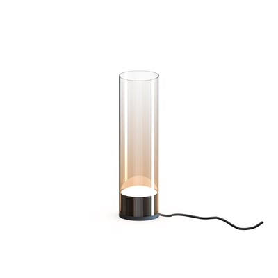 ET2 Highball Table Lamp with a sleek Gunmetal finish, featuring a Steel base and a Polycarbonate and Glass shade for modern elegance.