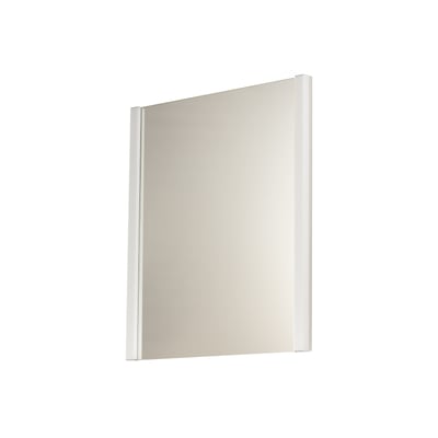 ET2 Luminance Lighted Mirror with a sleek, rectangular design in polished chrome finish, featuring energy-efficient LED lights around the edges.