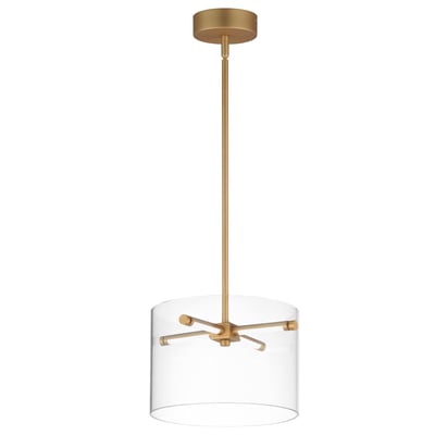 ET2 Polo Pendant light fixture in a sleek Gold finish, featuring a modern design with a Steel frame and a clear Glass shade for elegant illumination.