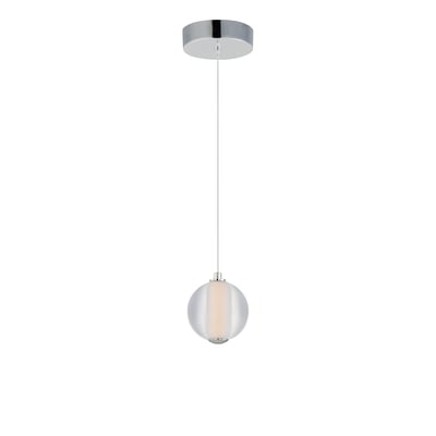 ET2 Rhythm Pendant in polished chrome finish, featuring a sleek, modern design with steel and glass elements, elegantly suspended for ambient lighting.