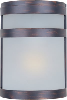 Maxim Lighting Arc Outdoor Wall Light in Oil Rubbed Bronze, featuring durable stainless steel for stylish outdoor illumination.