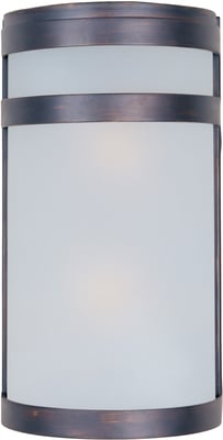 Maxim Lighting Arc Outdoor Wall Light in Oil Rubbed Bronze finish, crafted from durable stainless steel for elegant outdoor illumination.