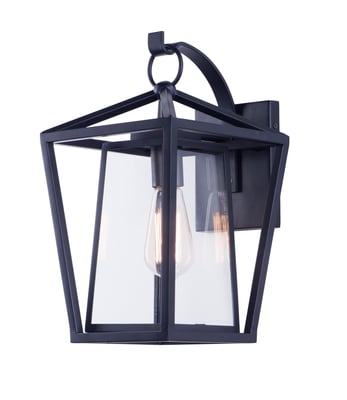 Maxim Lighting Artisan Outdoor Wall Light in Black finish, crafted from durable stainless steel for stylish outdoor illumination.